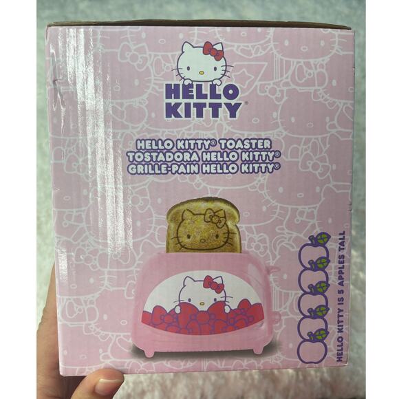 Hello Kitty Toaster Pink 2 Slice Bread Toaster Kitty Imprint Cool Touch NEW Pink - Picture 7 of 9